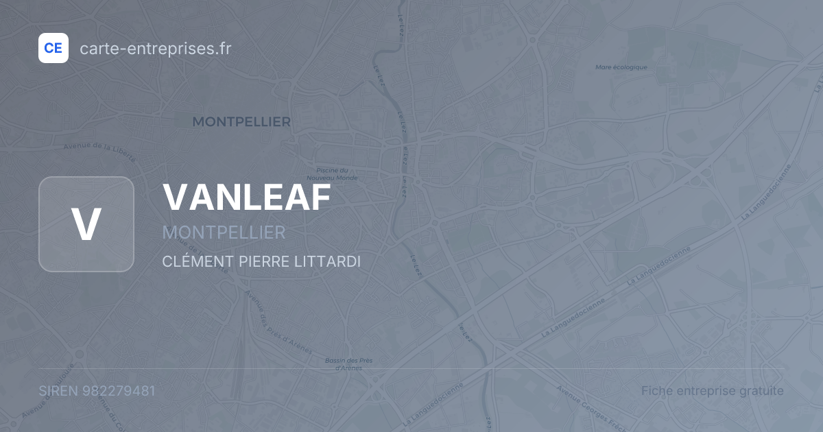 VANLEAF — 982279481 — fiche entreprise
