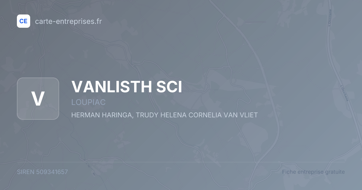 VANLISTH SCI — 509341657 — fiche entreprise