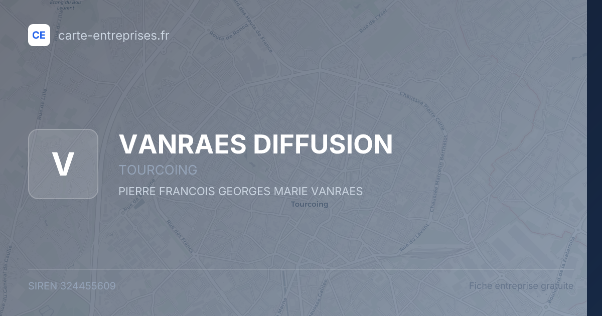 VANRAES DIFFUSION — 324455609 — fiche entreprise