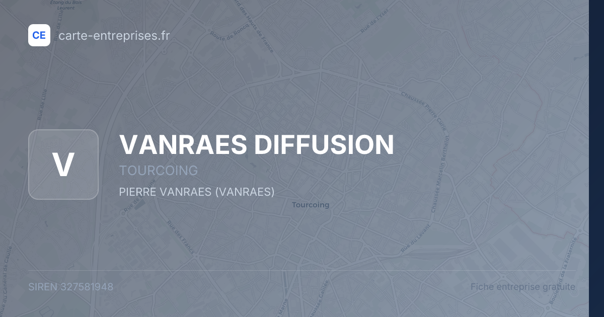 VANRAES DIFFUSION — 327581948 — fiche entreprise