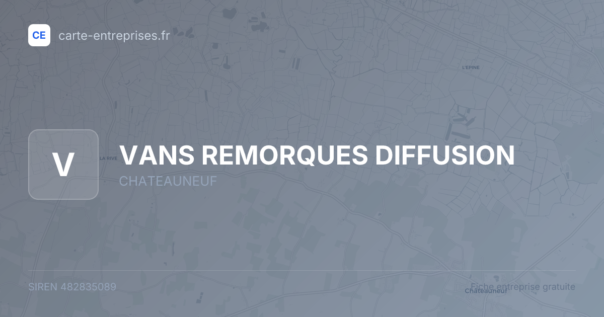 VANS REMORQUES DIFFUSION — 482835089 — fiche entreprise