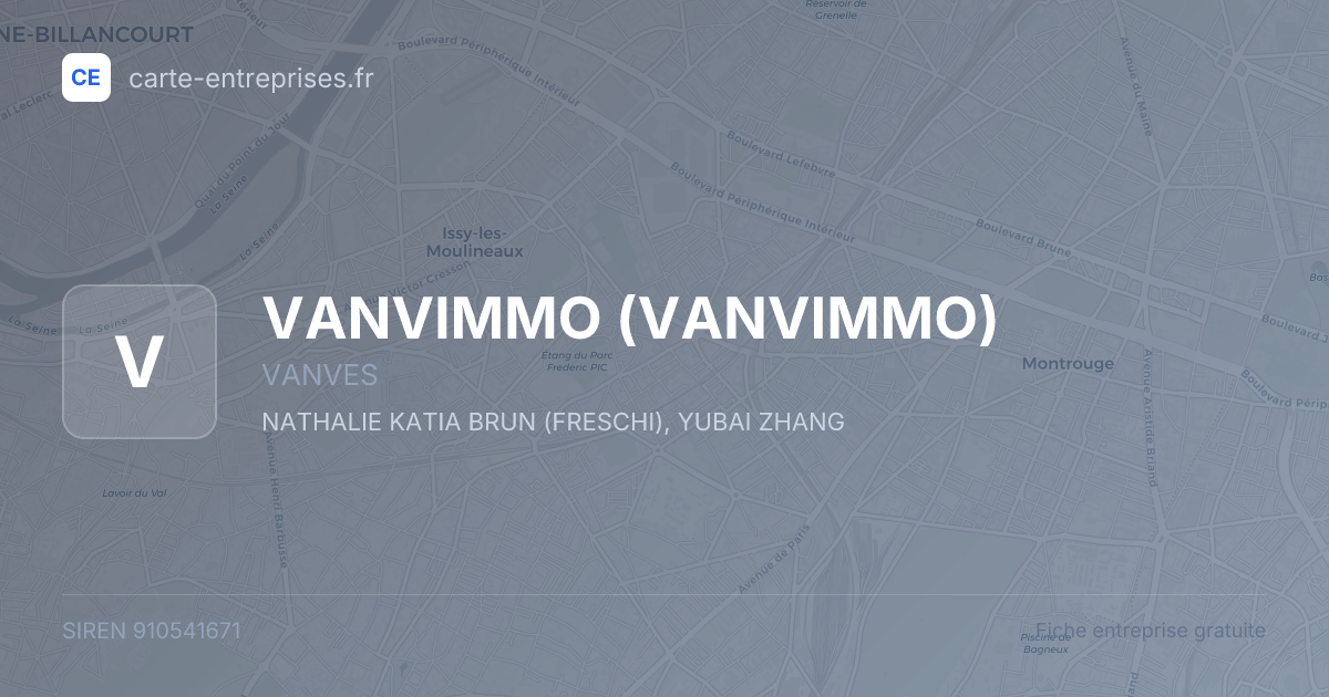 VANVIMMO — 910541671 — fiche entreprise