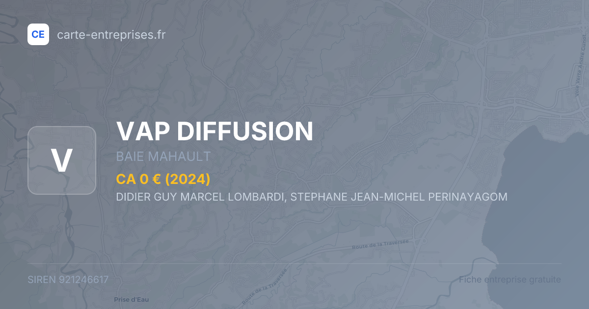 VAP DIFFUSION — 921246617 — fiche entreprise