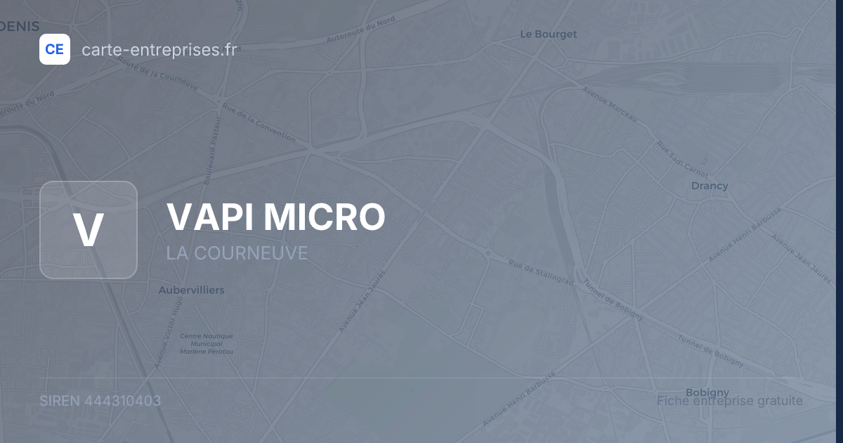 VAPI MICRO — 444310403 — fiche entreprise