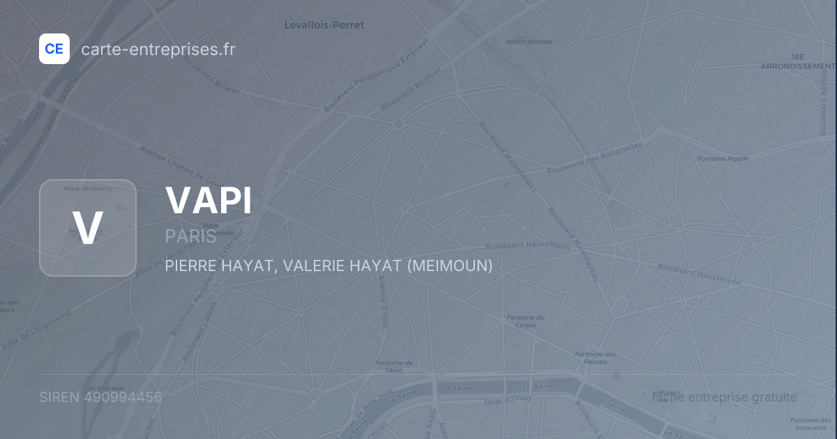 VAPI — 490994456 — fiche entreprise