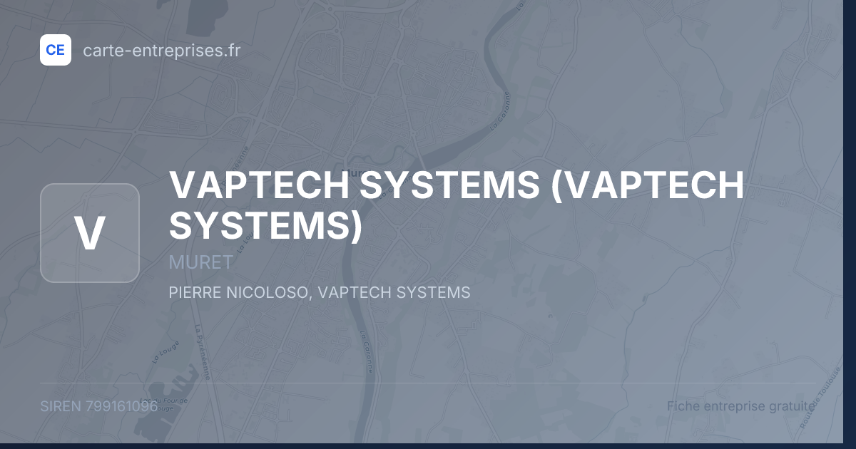VAPTECH SYSTEMS — 799161096 — fiche entreprise
