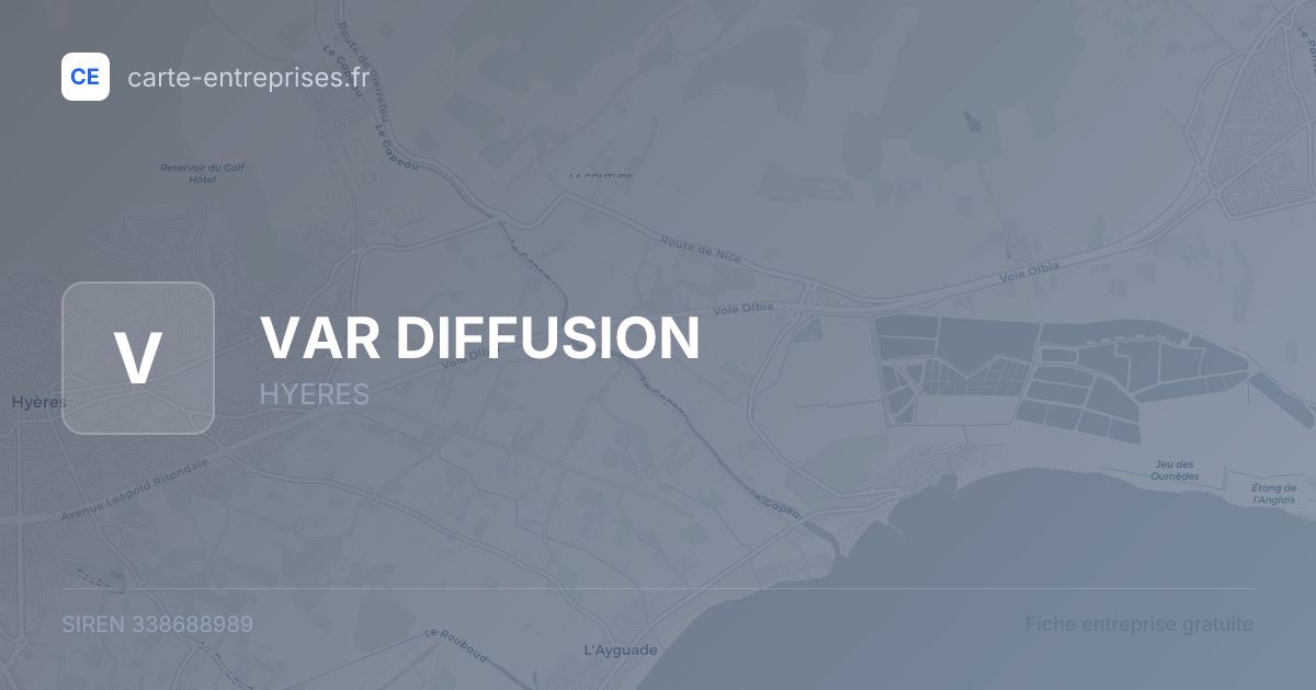 VAR DIFFUSION — 338688989 — fiche entreprise