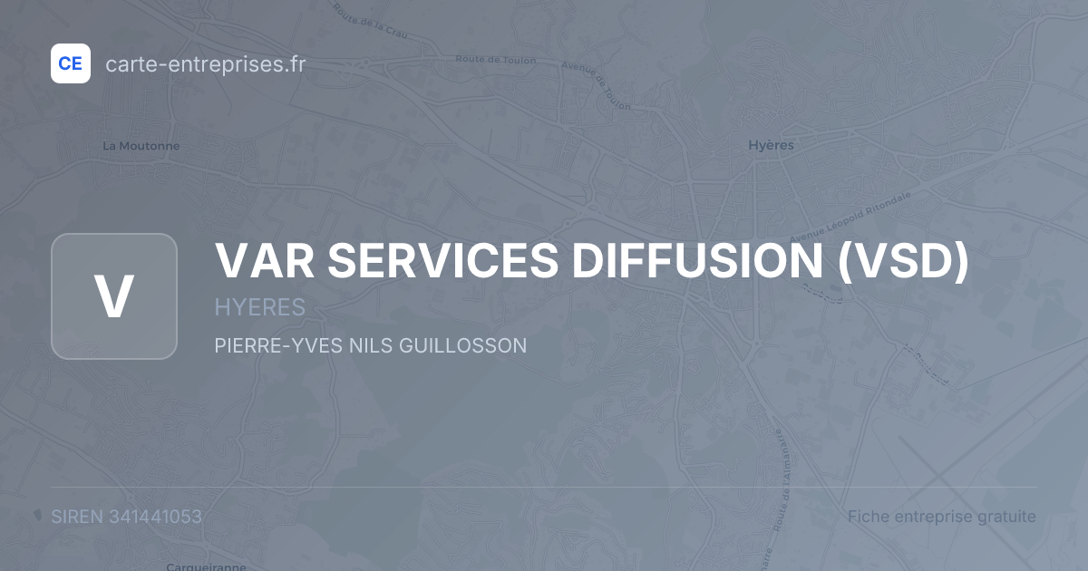 VAR SERVICES DIFFUSION (VSD) — 341441053 — fiche entreprise