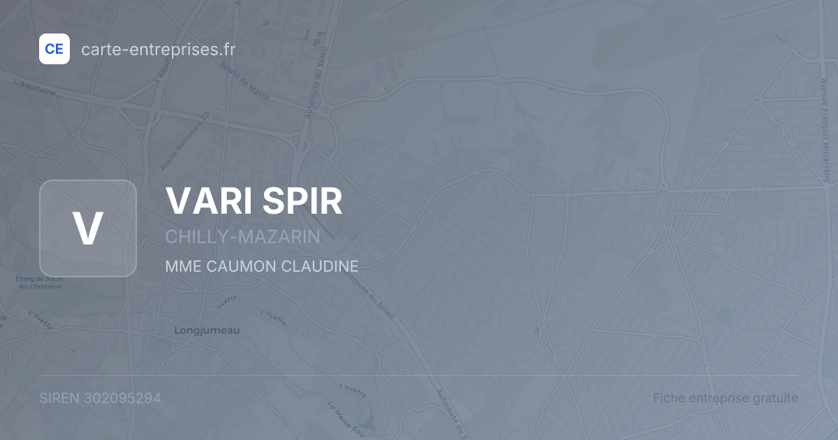 VARI SPIR — 302095294 — fiche entreprise