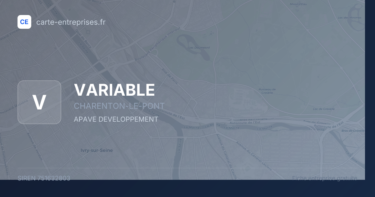 VARIABLE — 751632803 — fiche entreprise