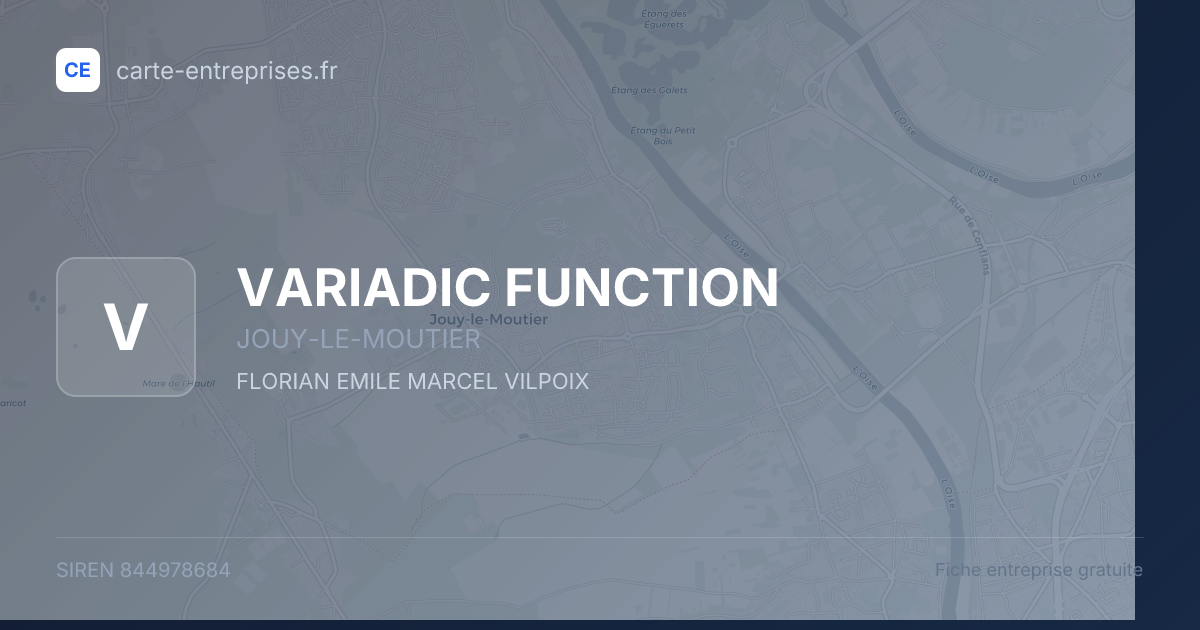 VARIADIC FUNCTION — 844978684 — fiche entreprise
