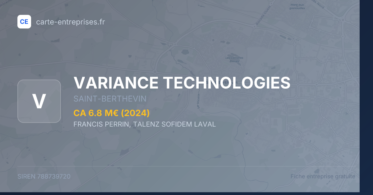 VARIANCE TECHNOLOGIES — 788739720 — fiche entreprise