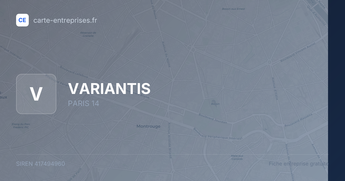 VARIANTIS — 417494960 — fiche entreprise
