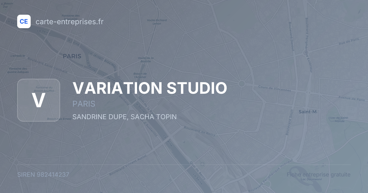VARIATION STUDIO — 982414237 — fiche entreprise