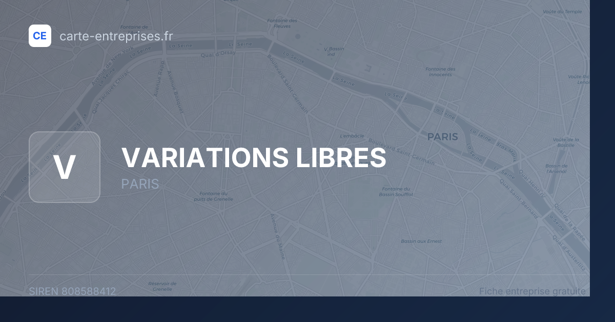 VARIATIONS LIBRES — 808588412 — fiche entreprise