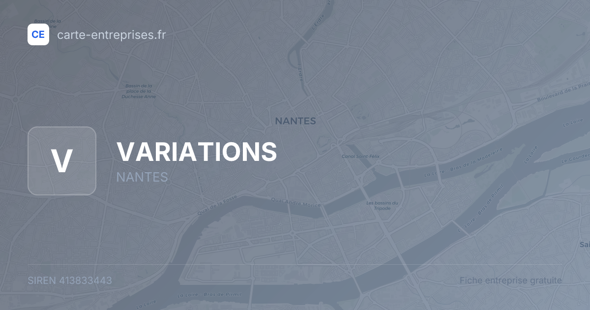 VARIATIONS — 413833443 — fiche entreprise