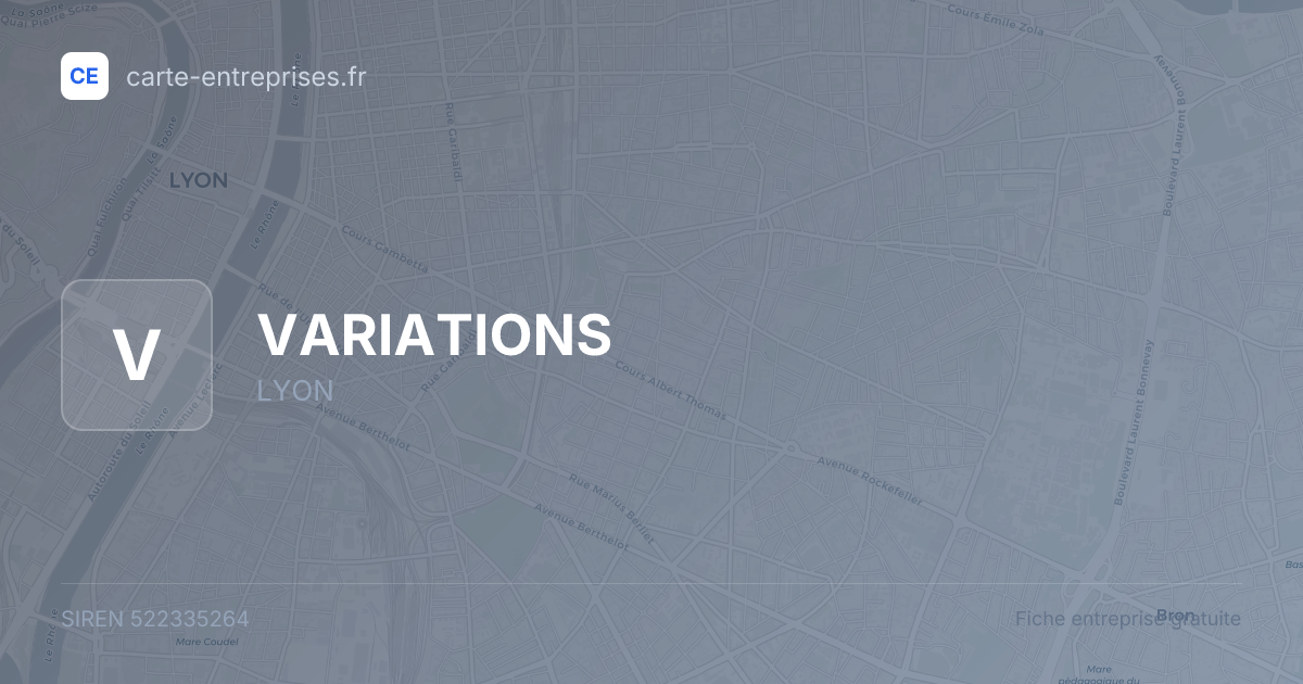 VARIATIONS — 522335264 — fiche entreprise