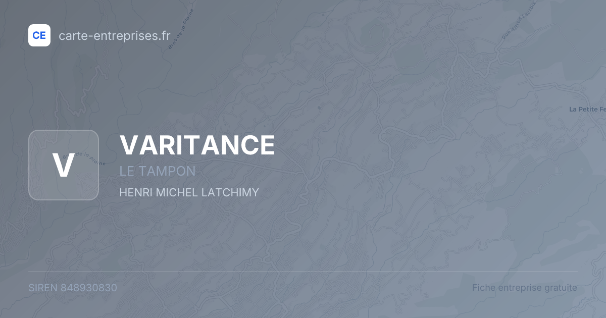 VARITANCE — 848930830 — fiche entreprise
