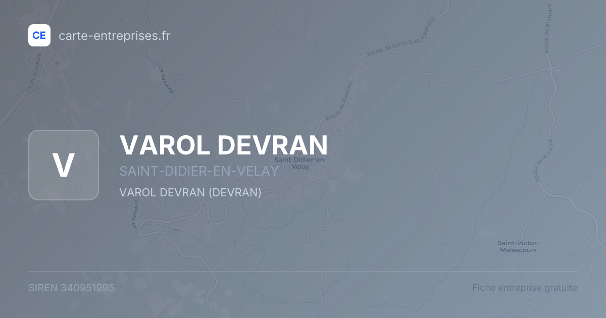 VAROL DEVRAN — 340951995 — fiche entreprise