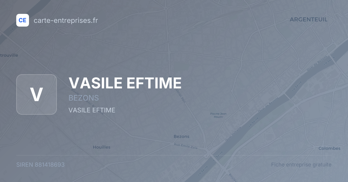 VASILE EFTIME — 881418693 — fiche entreprise