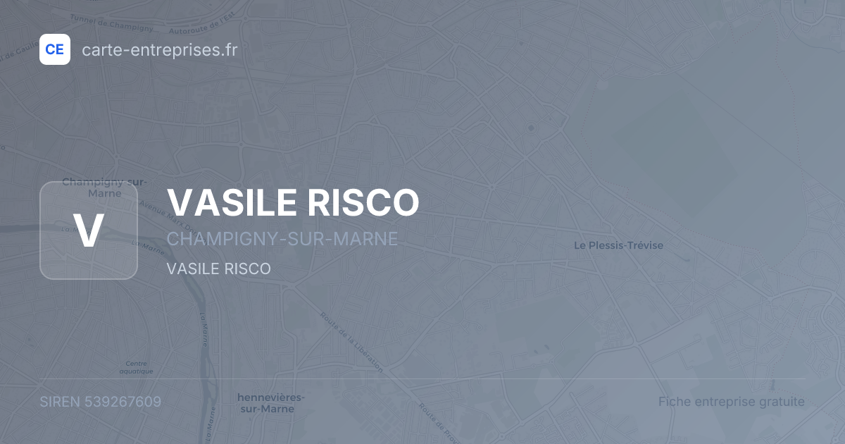 VASILE RISCO — 539267609 — fiche entreprise