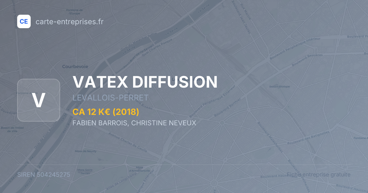 VATEX DIFFUSION — 504245275 — fiche entreprise