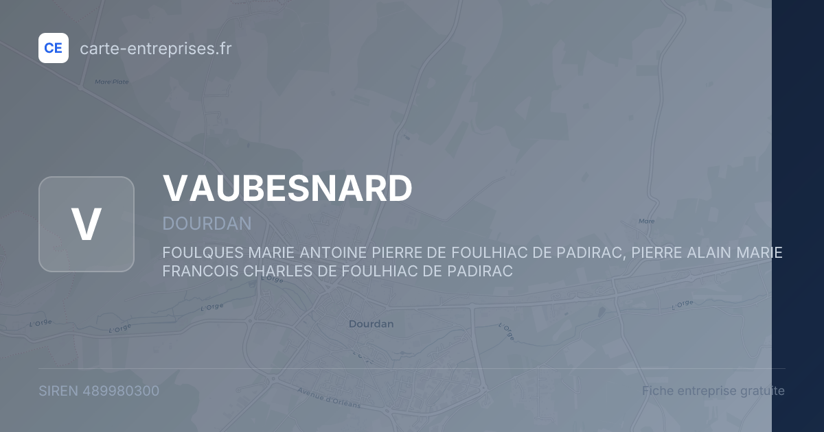 VAUBESNARD — 489980300 — fiche entreprise
