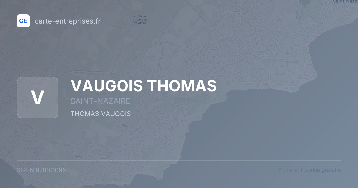 VAUGOIS THOMAS — 978101095 — fiche entreprise