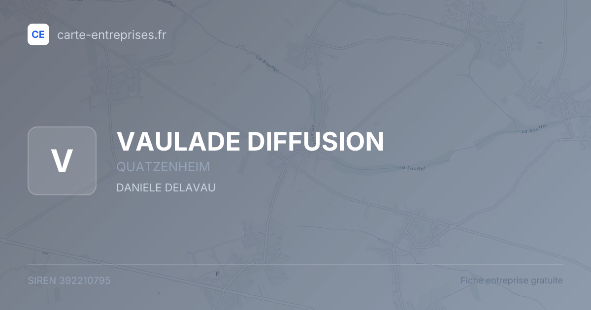 VAULADE DIFFUSION — 392210795 — fiche entreprise