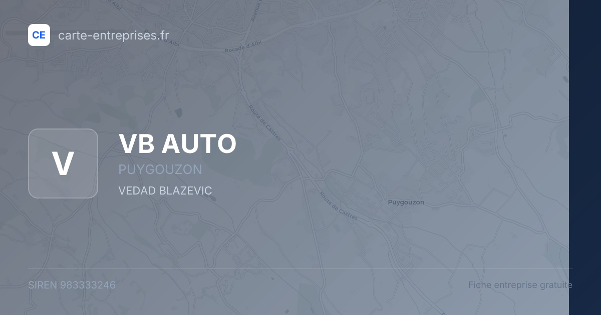 VB AUTO — 983333246 — fiche entreprise