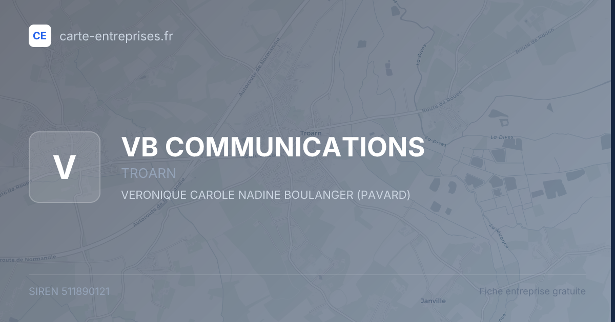 VB COMMUNICATIONS — 511890121 — fiche entreprise