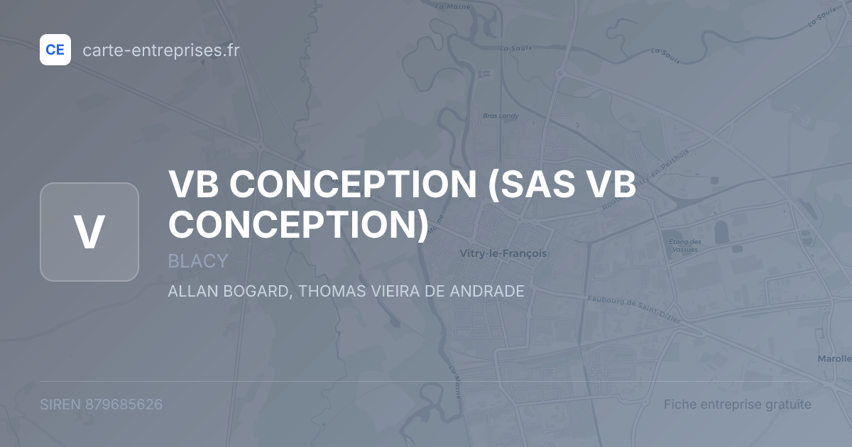 VB CONCEPTION (SAS VB CONCEPTION) — 879685626 — fiche entreprise