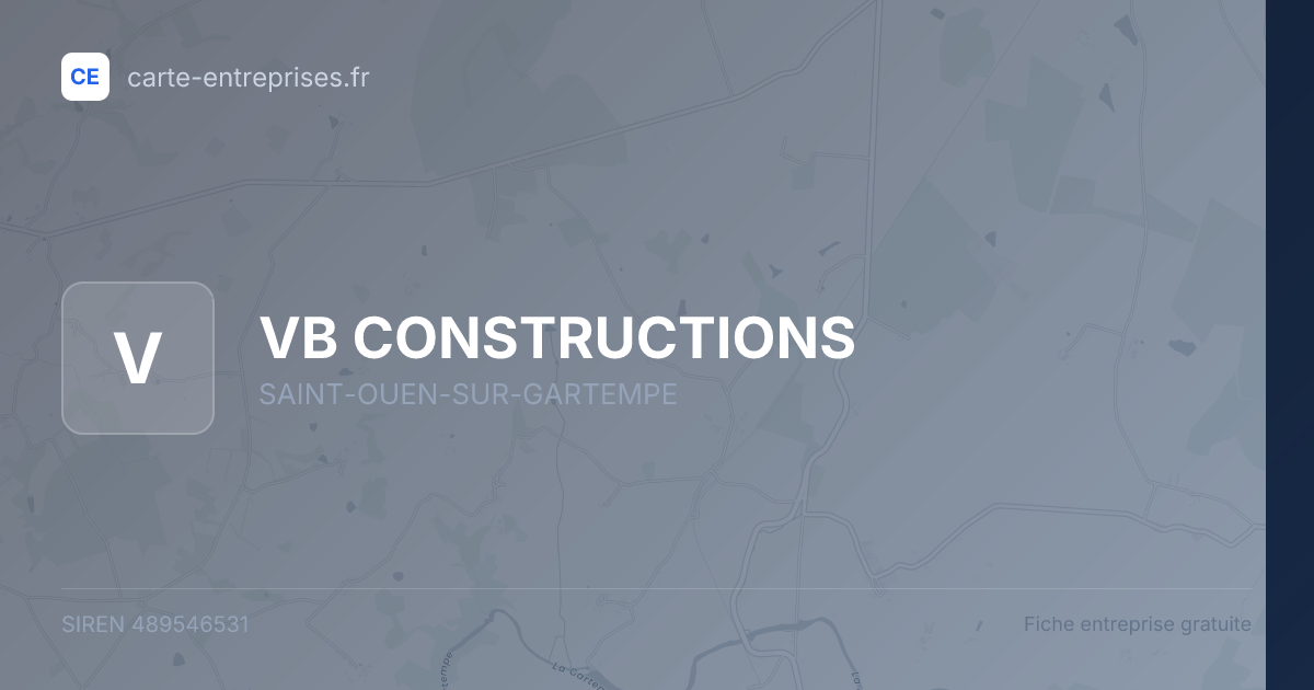VB CONSTRUCTIONS — 489546531 — fiche entreprise