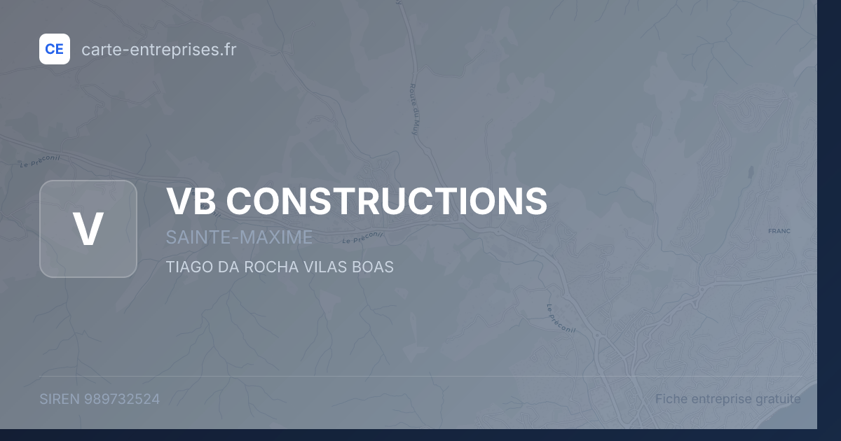 VB CONSTRUCTIONS — 989732524 — fiche entreprise