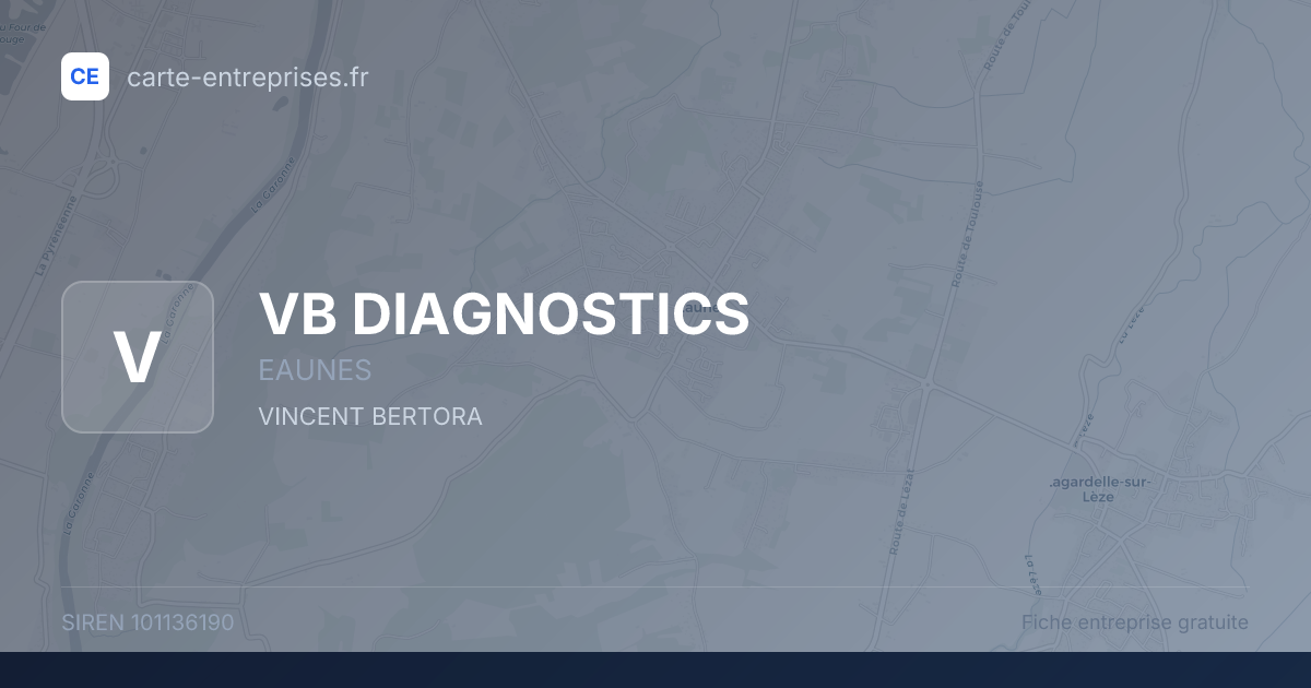 VB DIAGNOSTICS — 101136190 — fiche entreprise