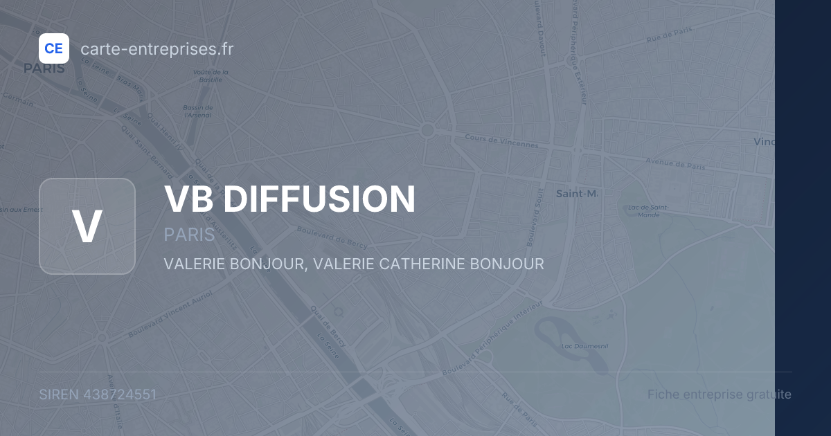VB DIFFUSION — 438724551 — fiche entreprise