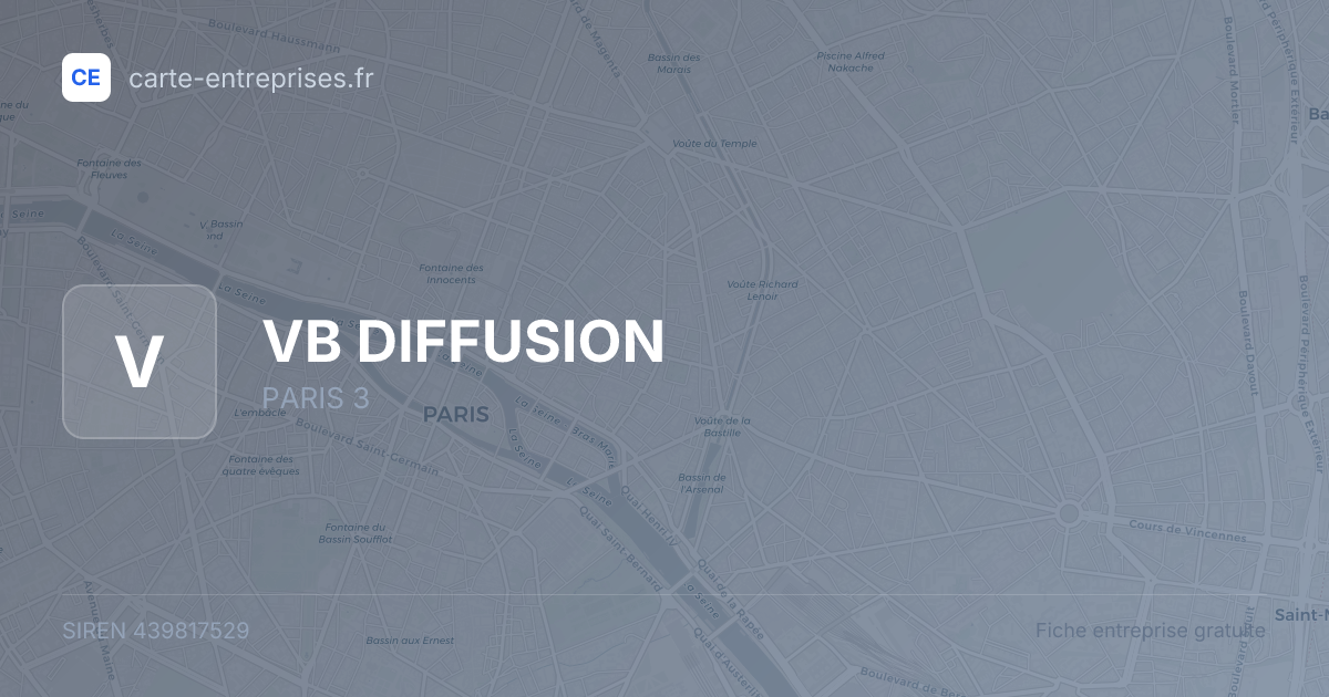 VB DIFFUSION — 439817529 — fiche entreprise