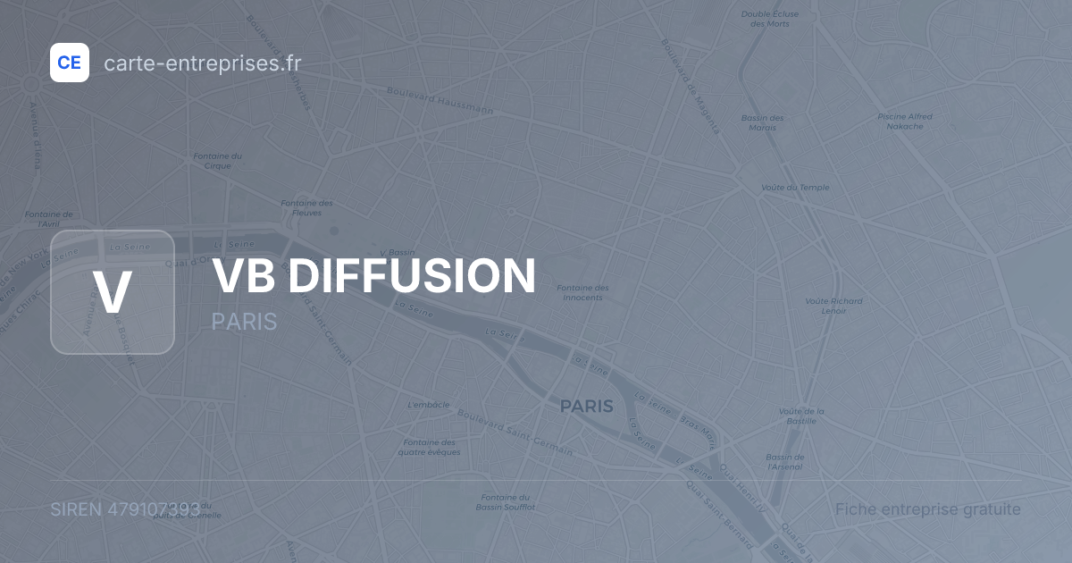 VB DIFFUSION — 479107393 — fiche entreprise