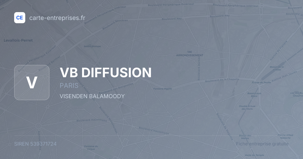 VB DIFFUSION — 539371724 — fiche entreprise
