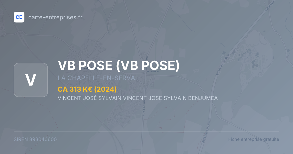 VB POSE — 893040600 — fiche entreprise
