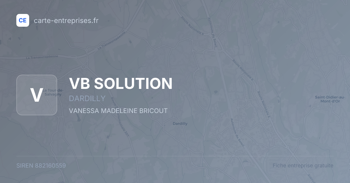 VB SOLUTION — 882160559 — fiche entreprise