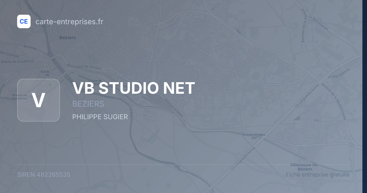 VB STUDIO NET — 482265535 — fiche entreprise