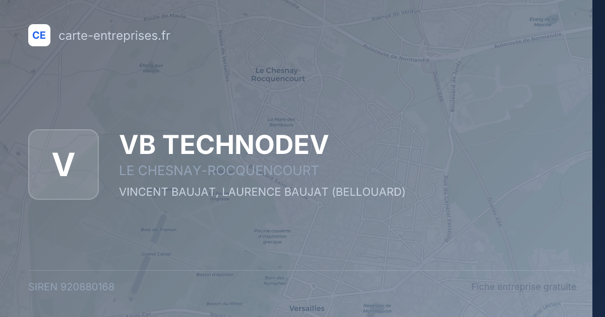 VB TECHNODEV — 920880168 — fiche entreprise