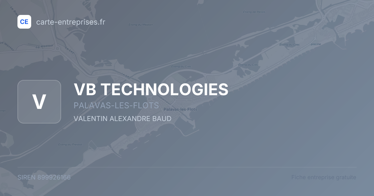 VB TECHNOLOGIES — 899926166 — fiche entreprise