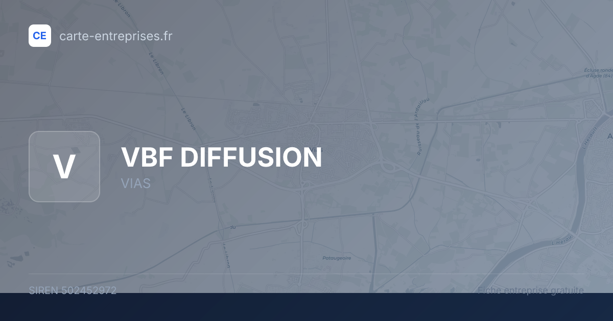 VBF DIFFUSION — 502452972 — fiche entreprise