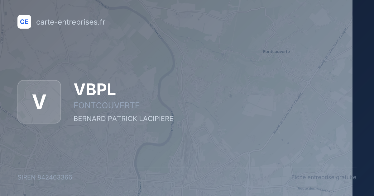 VBPL — 842463366 — fiche entreprise