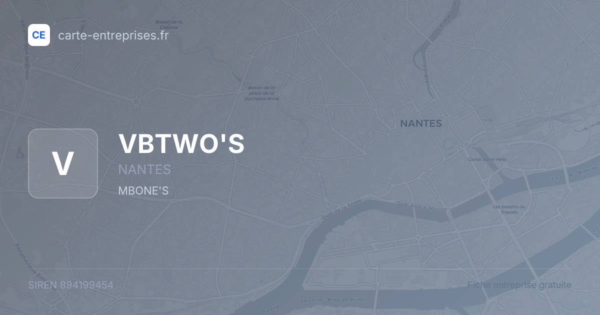 VBTWO'S — 894199454 — fiche entreprise
