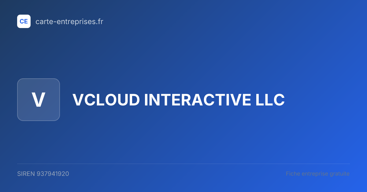 VCLOUD INTERACTIVE LLC — 937941920 — fiche entreprise