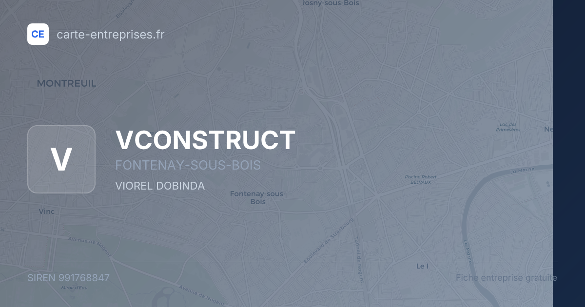 VCONSTRUCT — 991768847 — fiche entreprise