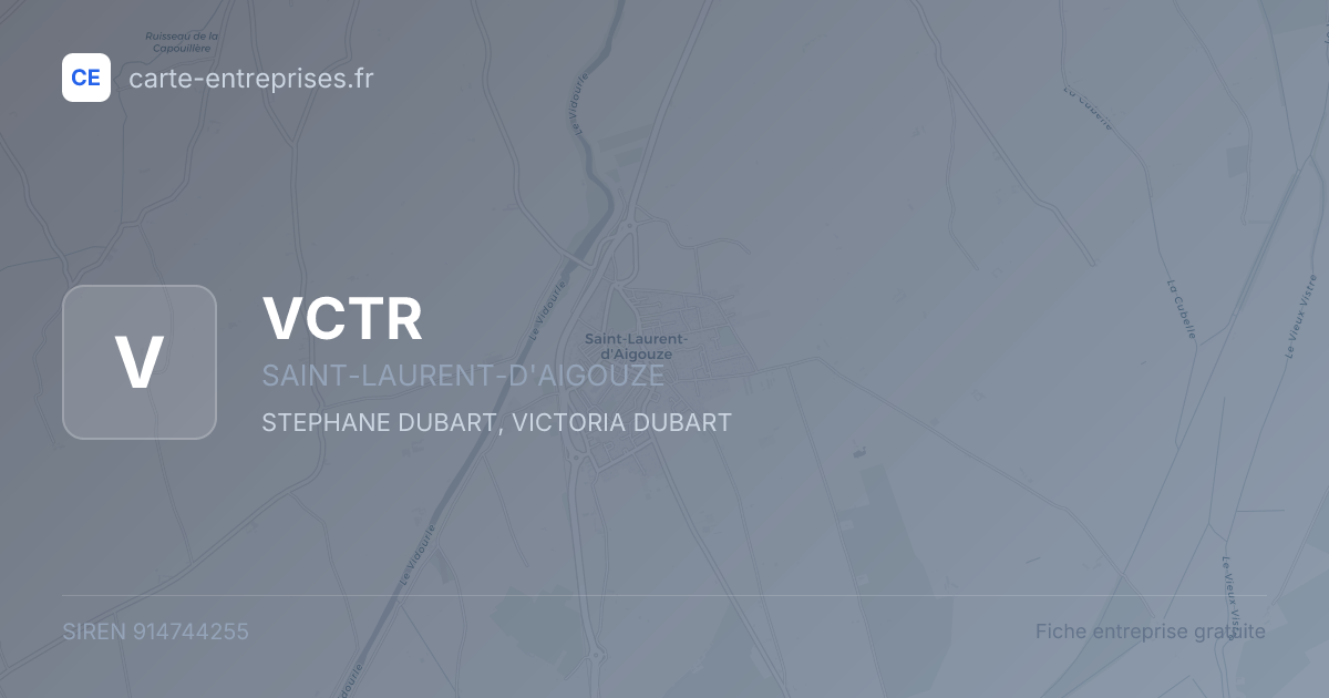 VCTR — 914744255 — fiche entreprise